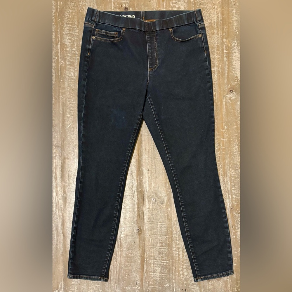 Lands' End Mid Rise Skinny Jeans Jeggings size 12 Petite